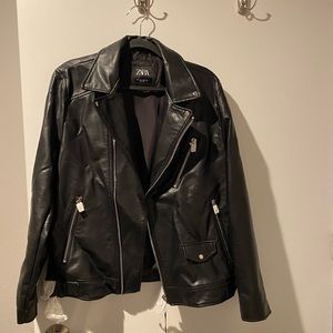 Faux leather jacket